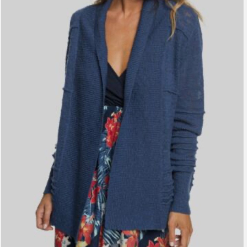 🌼 Roxy Navy Open-Front Cardigan Medium